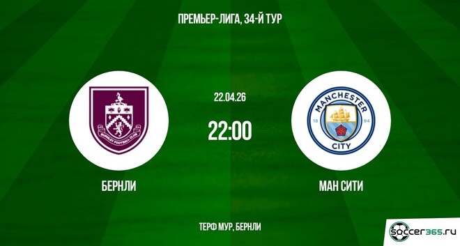 Превью Бёрнли  Ман Сити 22042026